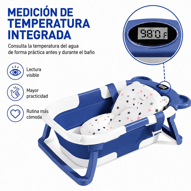 Ba&ntilde;era Para Beb&eacute; Plegable Con Term&oacute;metro Y Alfo... image number null