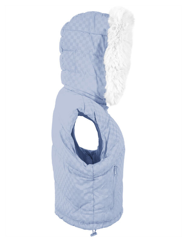 Chaleco Capitonado Corto Gorro Desmontable Azul... image number null