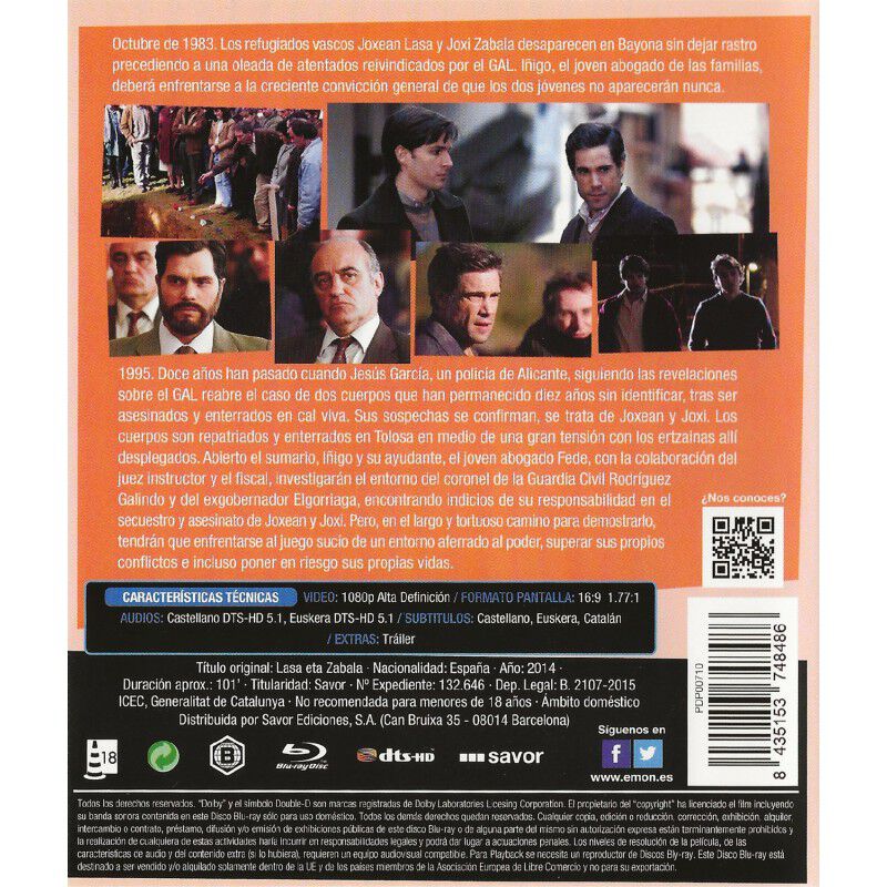 Lasa y Zabala [Blu-ray] (2014) Lasa eta Zabala image number null
