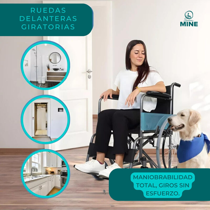 Silla de Ruedas Asiento de 20&rdquo; (50 cm)| Respald... image number null