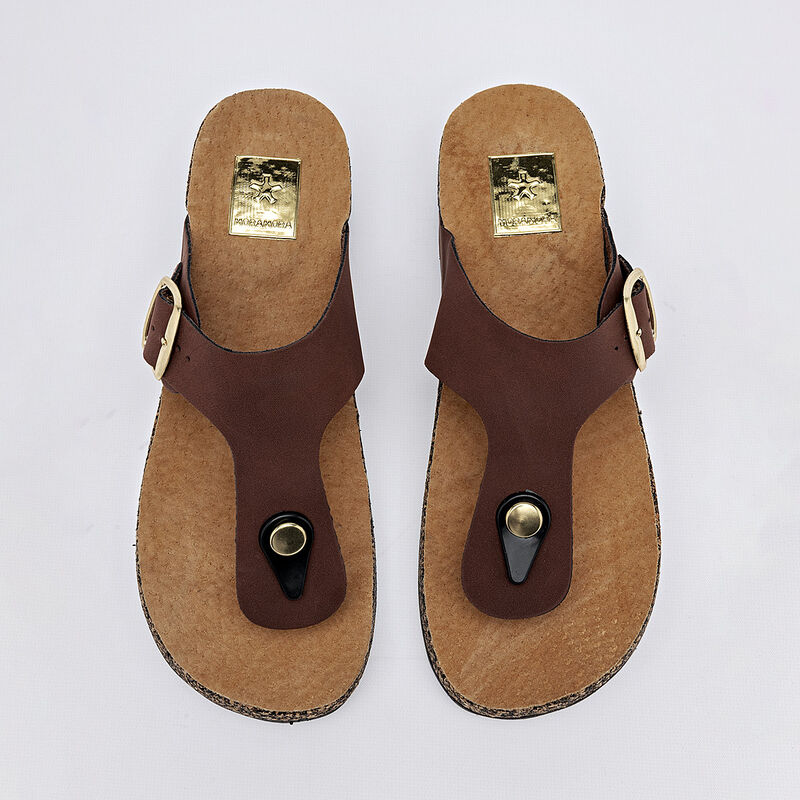 Moramora sandalia cu&ntilde;a para mujer camel cod 140... image number null