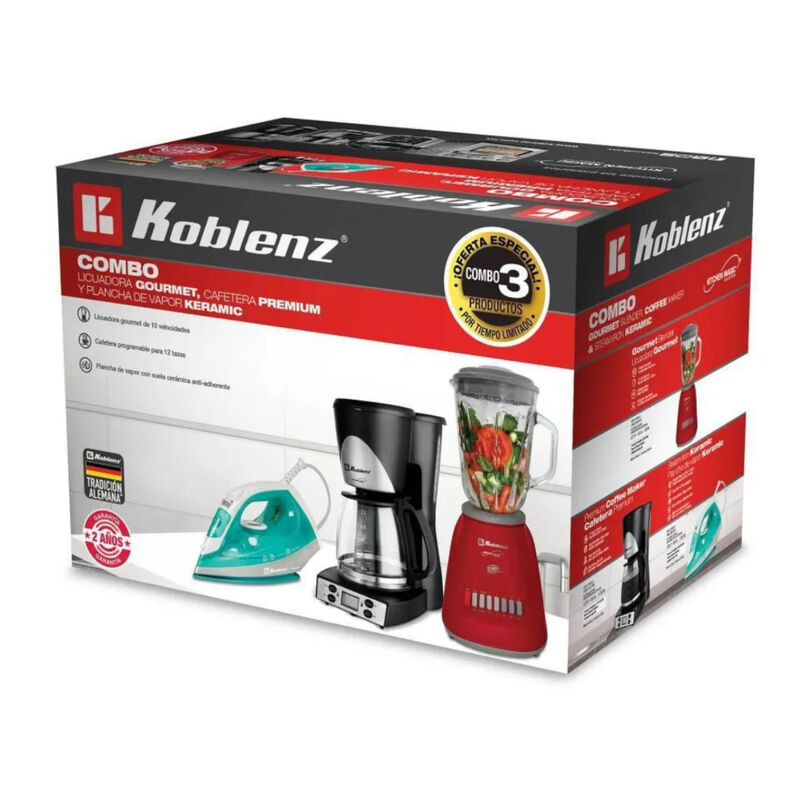 Combo Koblenz Licuadora, Cafetera Y Plancha Kit... image number null