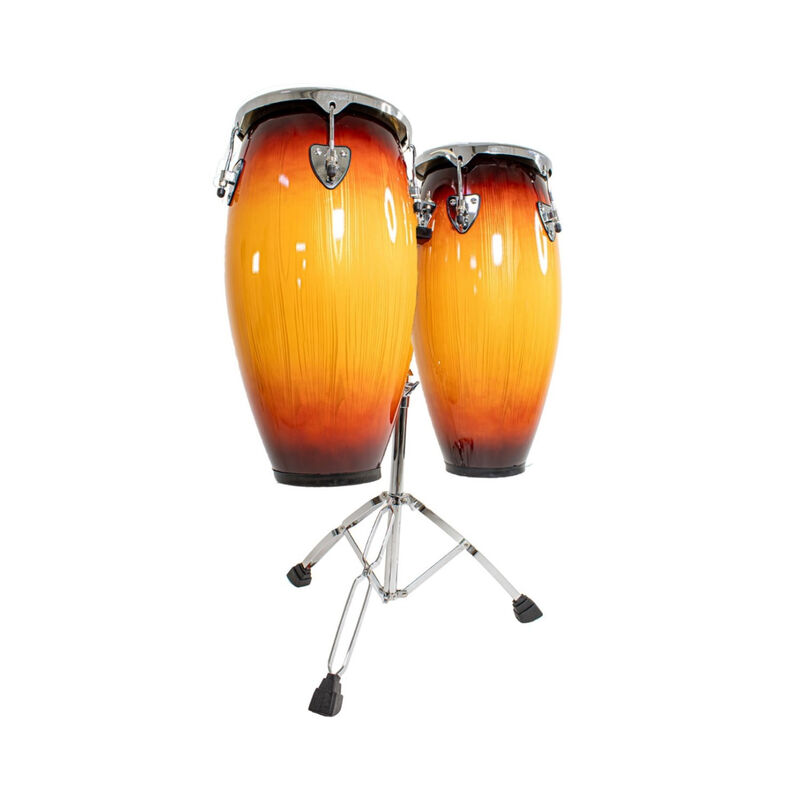 Set Congas 11 Y 12 Pulgadas Con Soportes Parche... image number null