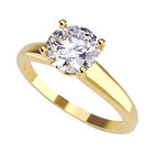 Anillo de Compromiso en Oro Amarillo 14K con Circonia -  Talla:4.5/ FJ776-14Y-CZ-45