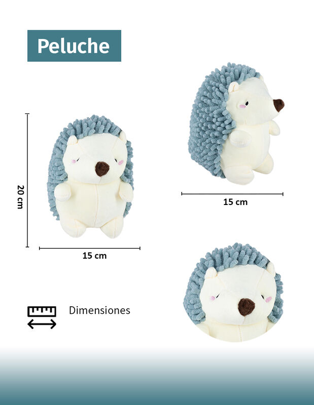 Peluche De Puercoespin Suave Con Puas De Colore... image number null