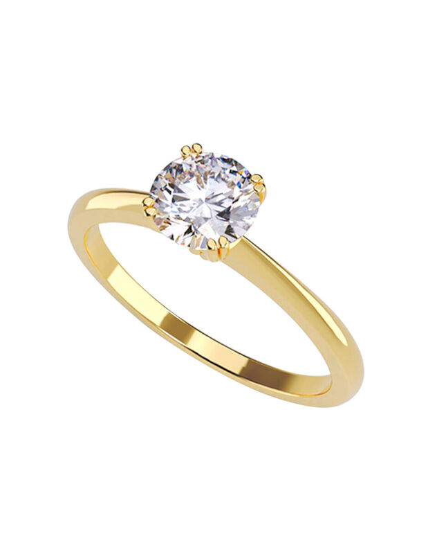 Anillo de Compromiso en Oro de 14K con Circonia... image number null