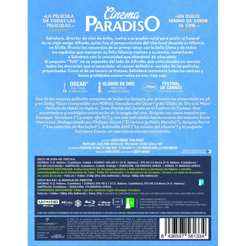 Cinema Paradiso [4K HD + Blu-ray 2 disos] image number null