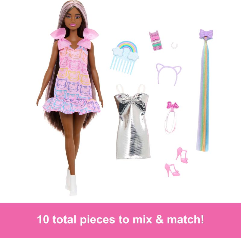 Mu&ntilde;eca Moderna Barbie Fun & Fancy Con Pelo Negr... image number null