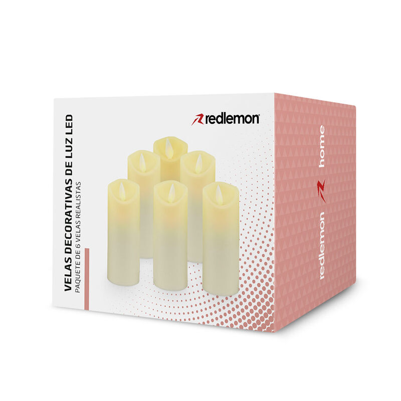 Paquete de 6 Velas LED Largas de Flama Realista... image number null
