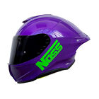 Casco Noss Ns-801p Cerrado S&oacute;lido Morado Brilloso S