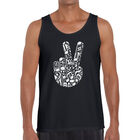 Tank Top Word Art Para Hombre - Dedos de Paz Musicales - Negro