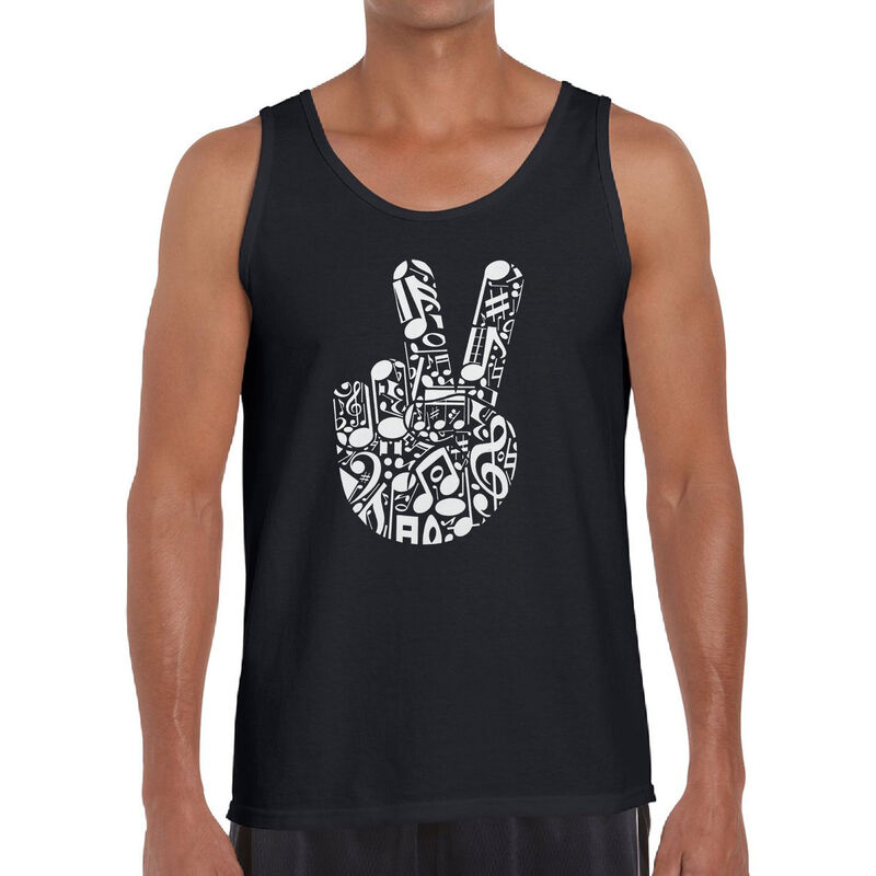 Tank Top Word Art Para Hombre - Dedos de Paz Mu... image number null