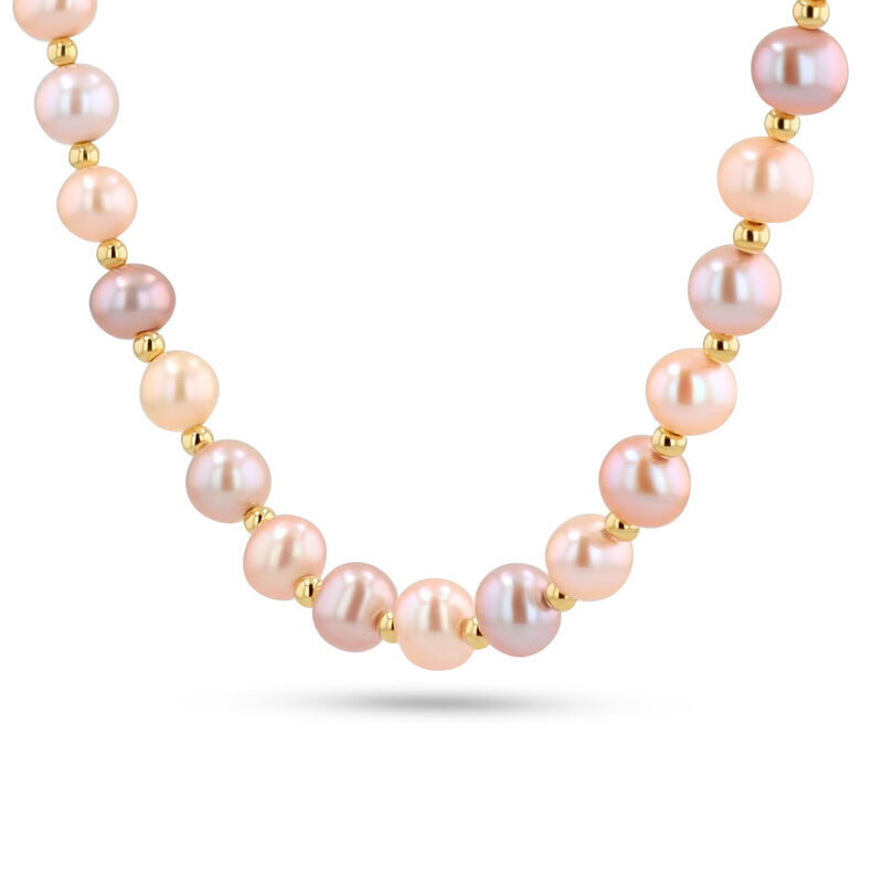 Gargantilla Oro Amarillo 14k Con Perla Multicol... image number null