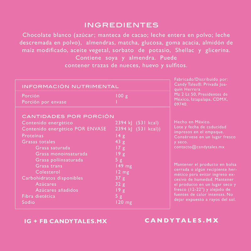 Almendra Chocolate Blanco y Matcha 100 gr  - 3 ... image number null