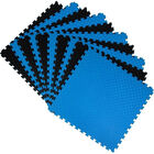 Piso Tapete Tatami Bicolor Artes Marciales 100 X 100cm 10m2 Azul Centurfit