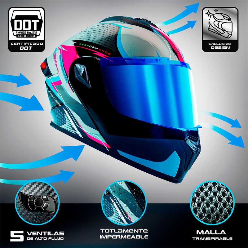 Casco Certificado Axs Sf501 Talla L + Audífono ... image number null