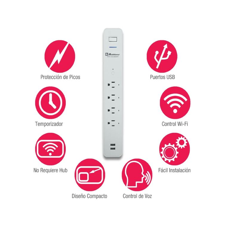 Supresor Inteligente Koblenz SPS-4CUSBWIFI 4 Co... image number null