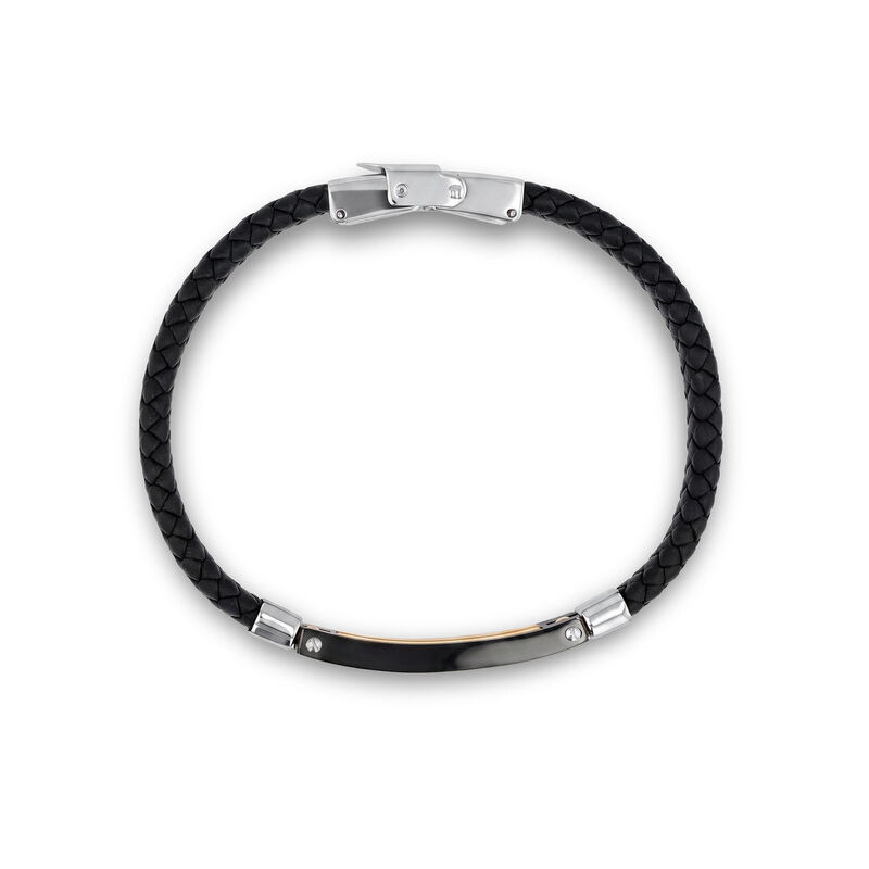Pulsera De Acero En Color Blanco Y Negro Con Pi... image number null