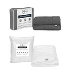 Protector de Colch&oacute;n Impermeable Matrimonial Trinity + 1 juego de S&aacute;banas Trinity Gris Oxford