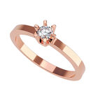 Anillo de Compromiso de 14K con Diamante de Laboratorio 0.20 CT F VS1 Talla 5 ORO ROSA 14K &ndash; Amore Mio!