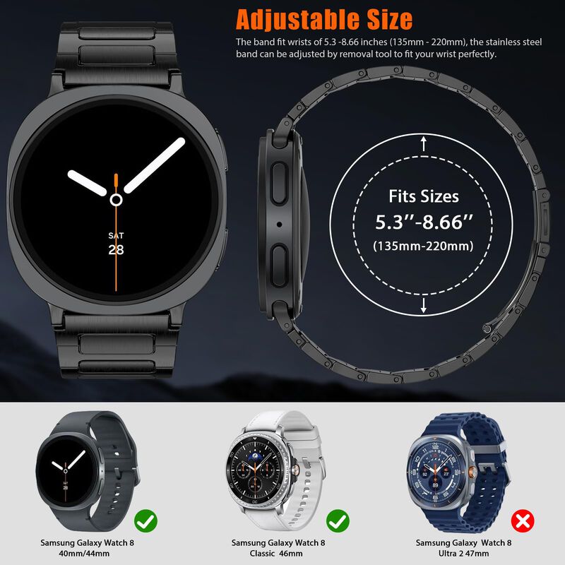 Correa Met&aacute;lica Para Samsung Galaxy Watch 8 Cla... image number null
