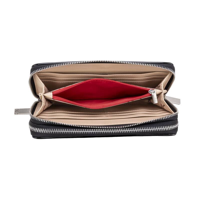 Cartera Cierre Doble Grande Look Glossy Color N... image number null