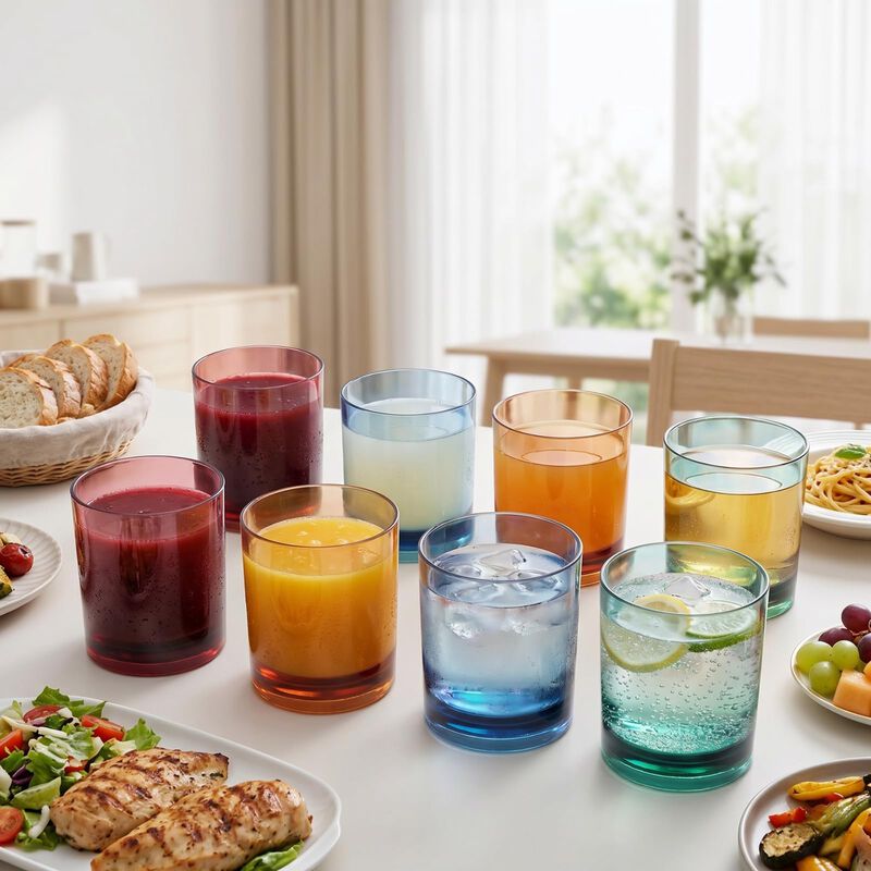 Khen Vasos Reutilizables De Acr&iacute;lico Colorido (... image number null