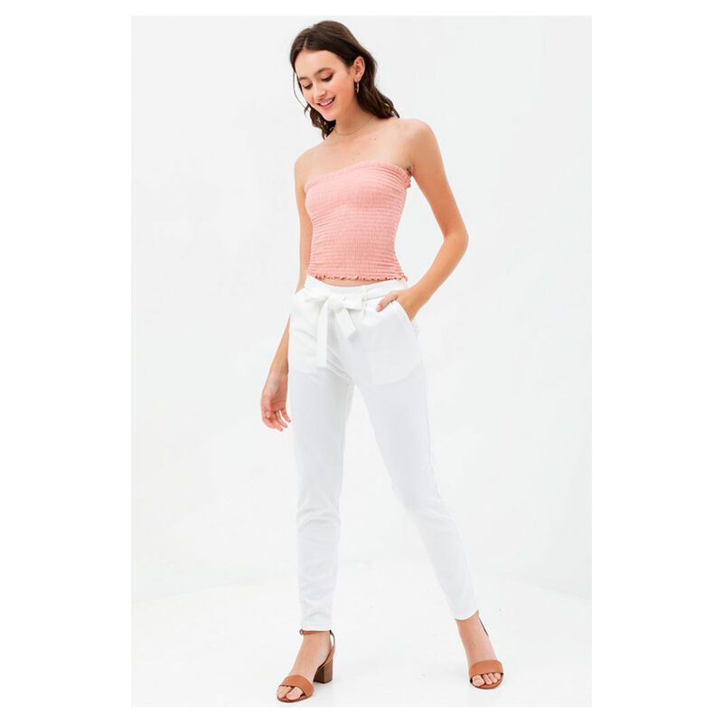 Pantalón Cintura Ajustable Blanco Love Tree Tal... image number null