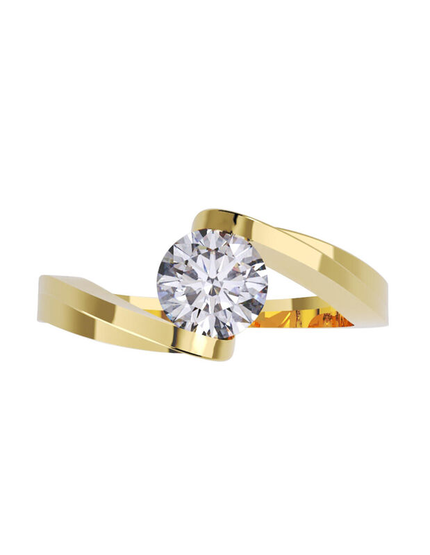 Anillo de Compromiso en Oro de 10K con Circonia... image number null