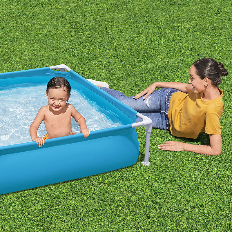 Alberca Cuadrada Armable Azul Infantil Desmonta... image number null