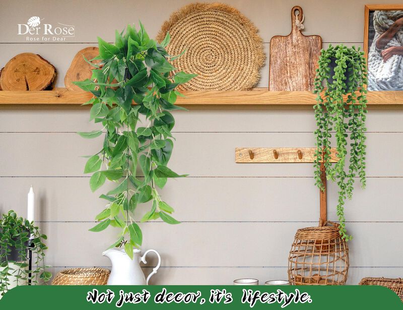 Plantas Colgantes Artificiales Der Rose, 4 Unid... image number null