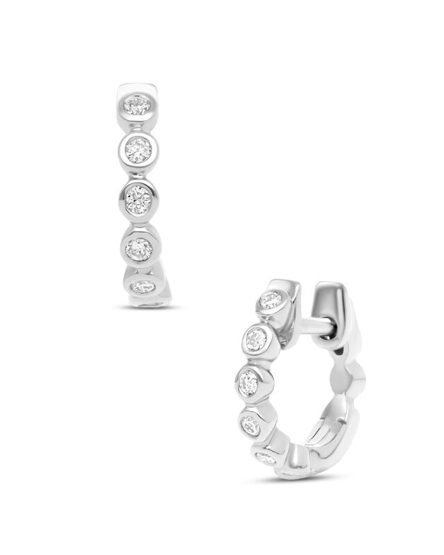 Arracadas Oro Blanco Diamante 10 Puntos Suraj-4... image number null