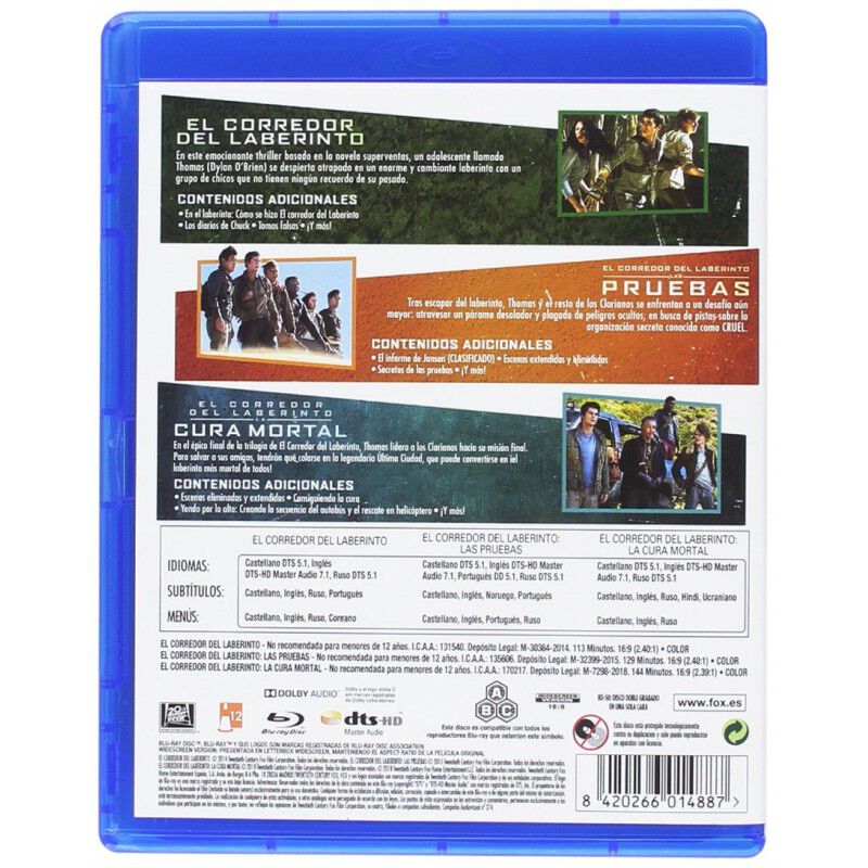 Trilog&iacute;a El Corredor Del Laberinto Blu-Ray [Blu... image number null