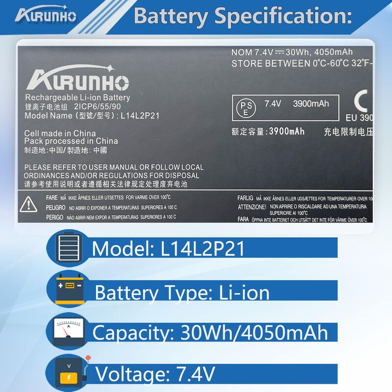 Bater&iacute;a De Port&aacute;til Aurunho 30wh 7.4v L14l2p21 image number null
