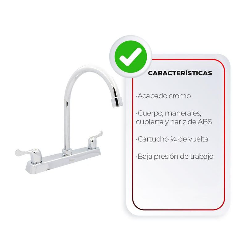 Mezcladora ABS para Cocina, Cuello Curvo, Maner... image number null