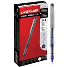 Bol&iacute;grafos Rollerball Con Aguja Uni-ball Vision De 0,7 Mm, Color Azul Fino, 12 Unidades