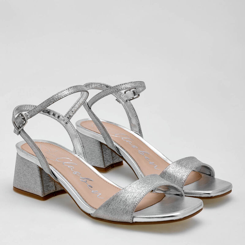 Clasben Zapatillas de fiesta para mujer plata image number null