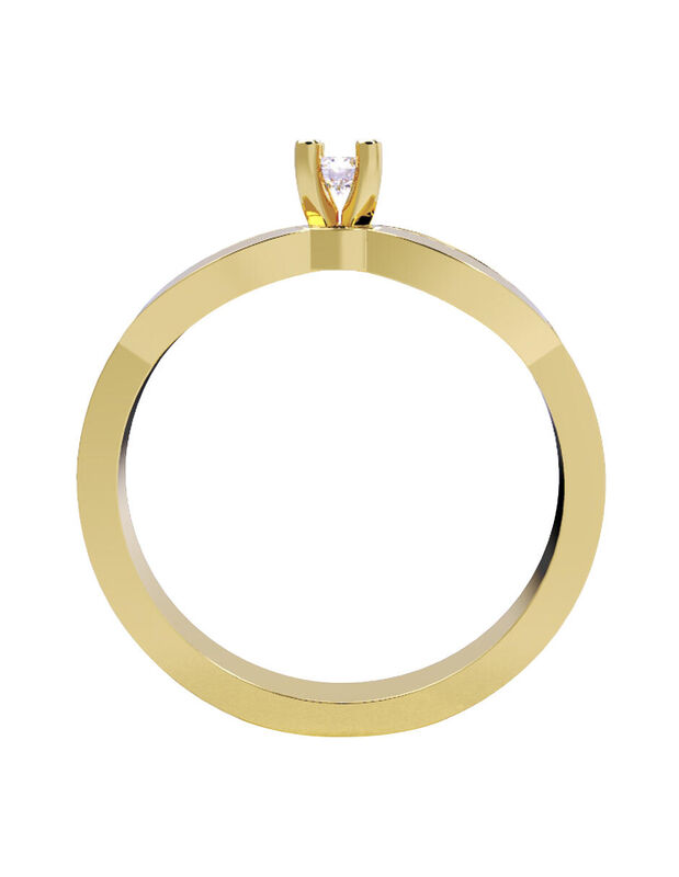 Anillo de Compromiso en Oro de 10K con Circonia... image number null