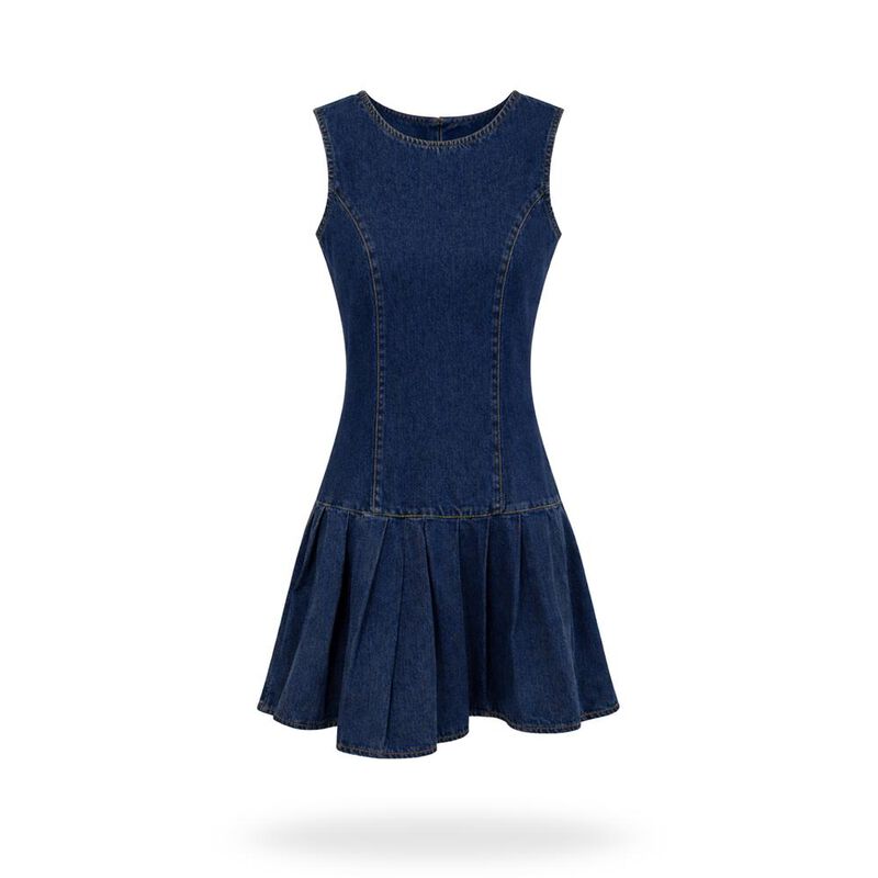 Vestido Mezclilla Tableado image number null