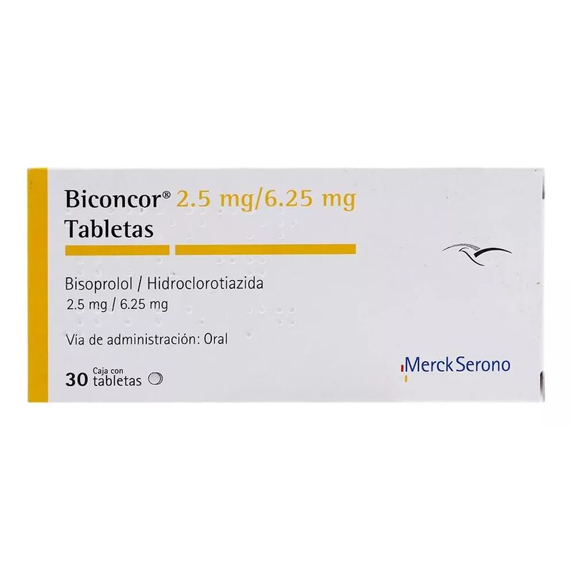 Biconcor 2.5 Mg Caja 30 Tabletas Bisoprolol image number null