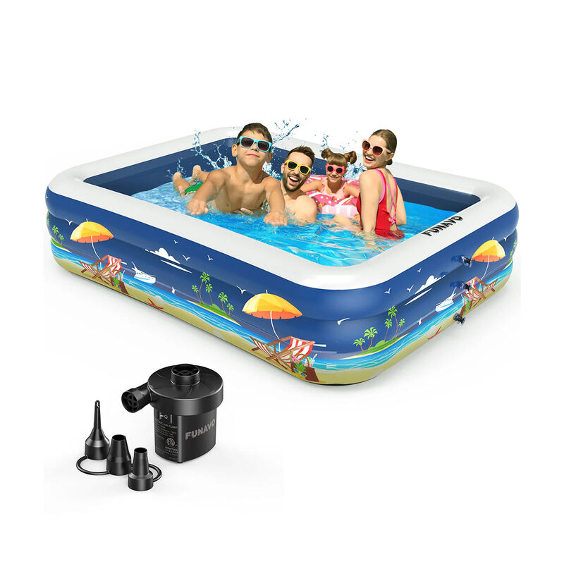 Piscina Inflable Familiar con Diseño de Playa image number null