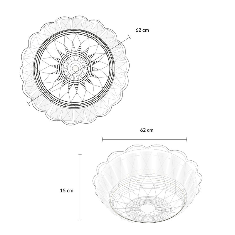 Plaf&oacute;n para techo Flower Gold II Mil Luces image number null