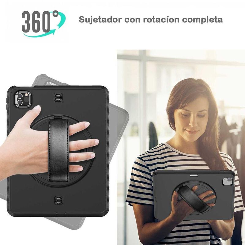Funda TEKKU Handstrap para iPad Pro 12.9 Negra ... image number null