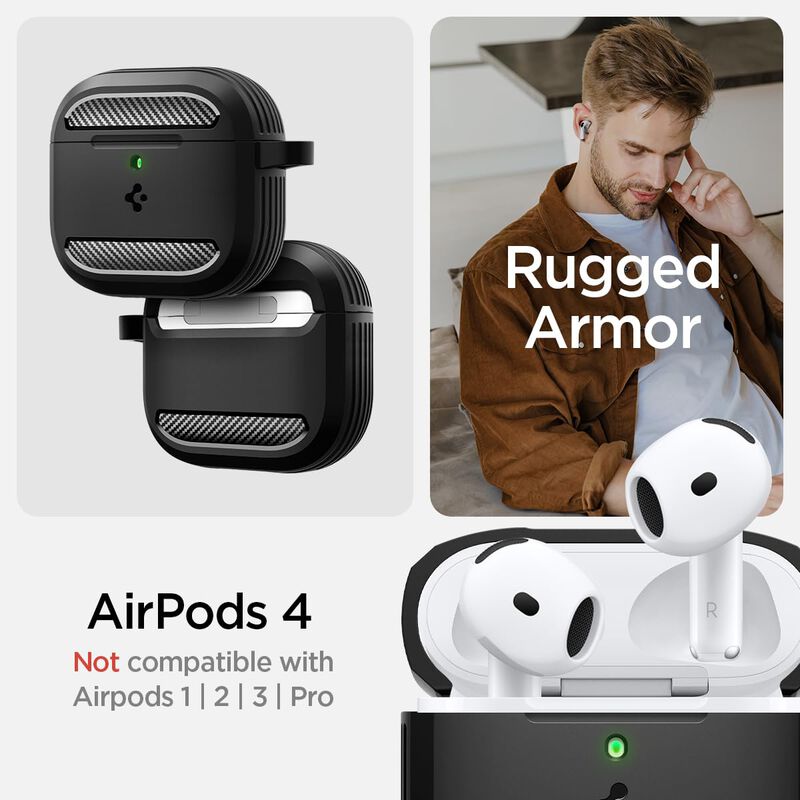 Funda Protectora Para Airpods 4 Con Mosquet&oacute;n S... image number null