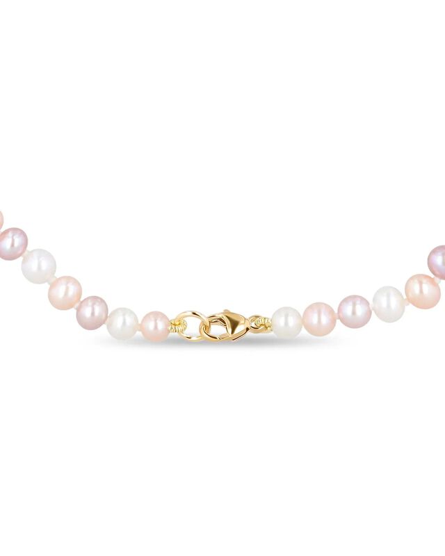 Collar De Oro Amarillo 14k Con Perlas Multicolo... image number null