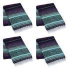 Manta La Montana 188x127 cm Pack De 4 (morado/menta/carb&oacute;n)