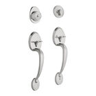 Doble Jaladera Perilla y Cerrojo Llave-Mariposa Cromo Mate