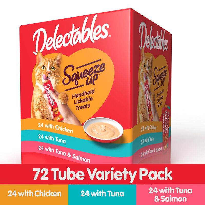 Wet Cat Treats Hartz Delectables Squeeze Up, 72... image number null