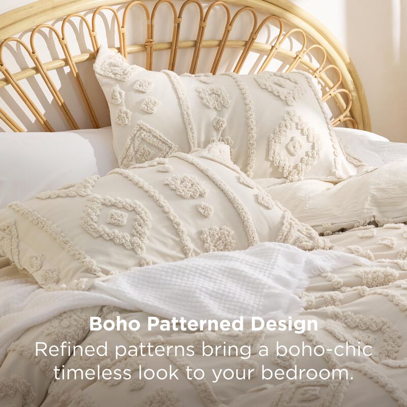 Juego De Edred&oacute;n Bedsure King Size Beige Con Ac... image number null