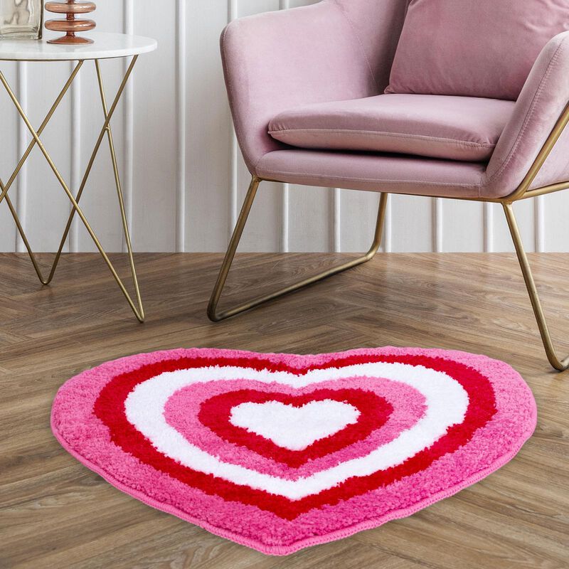 Alfombra De Ba&ntilde;o Jarthenaamcs Con Forma De Cora... image number null